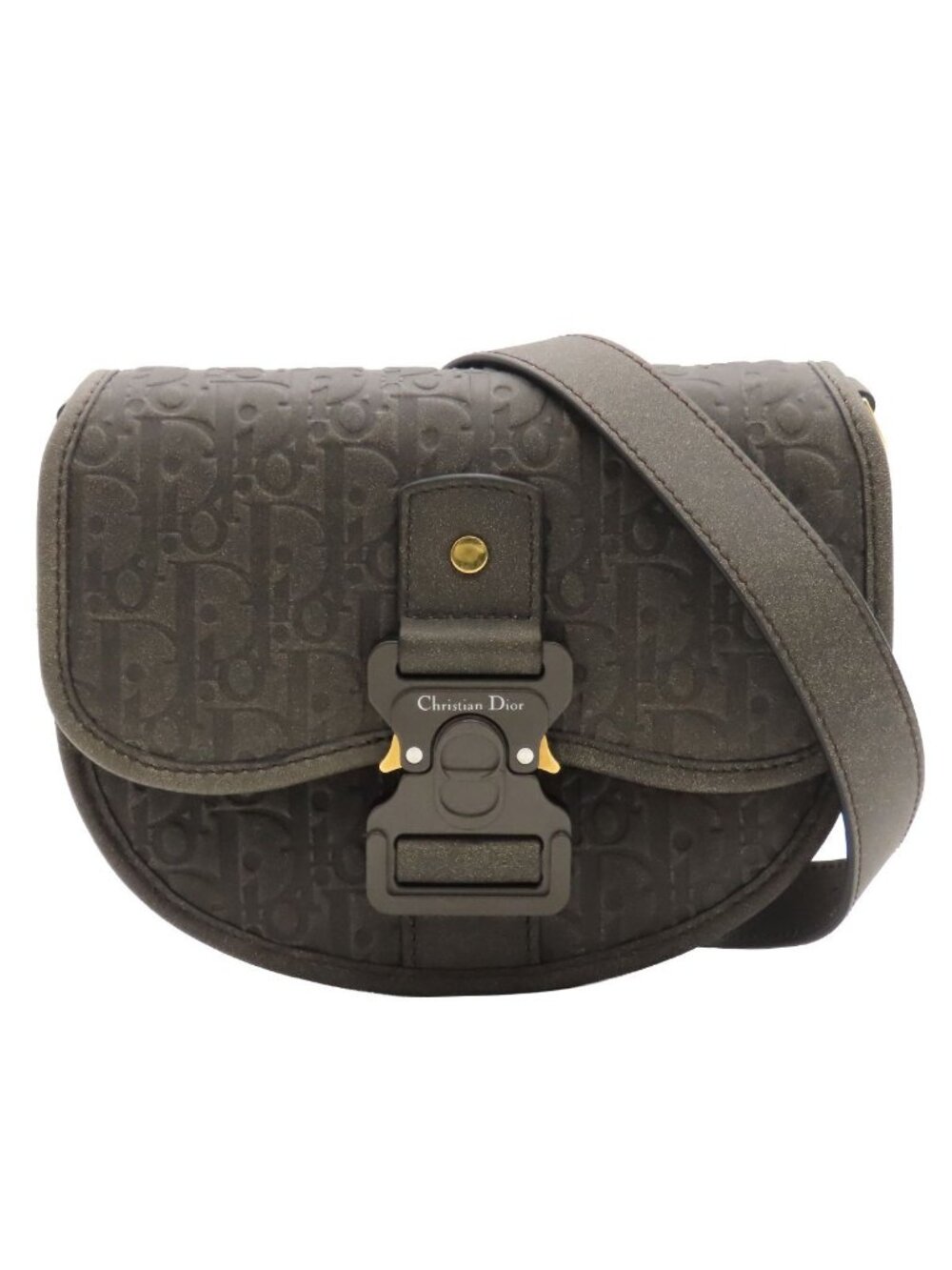 Dior Tears Gallop Mini Shoulder Bag Gray Leather
